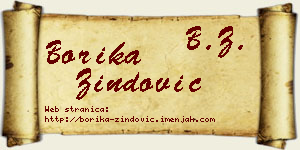 Borika Zindović vizit kartica